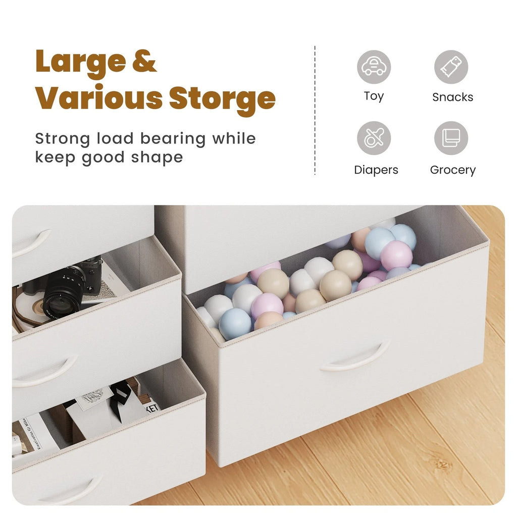 Dresser Storage Organizer with 12 Fabric Drawers Sturdy Metal Frame