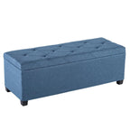 Large Storage Ottoman Bench Fabric Upholstered End 43 Inch