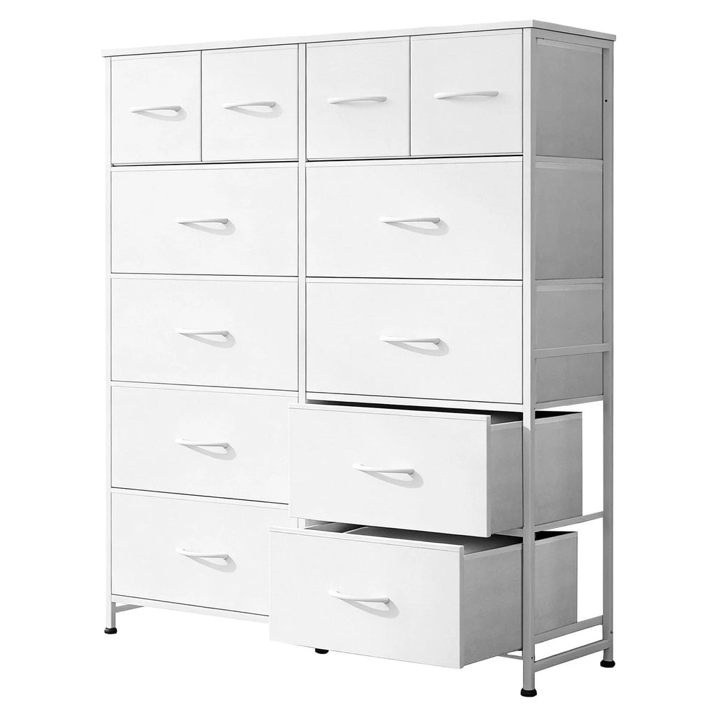 Dresser Storage Organizer with 12 Fabric Drawers Sturdy Metal Frame