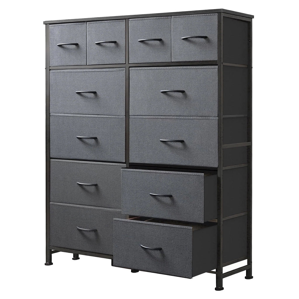 Dresser Storage Organizer with 12 Fabric Drawers Sturdy Metal Frame