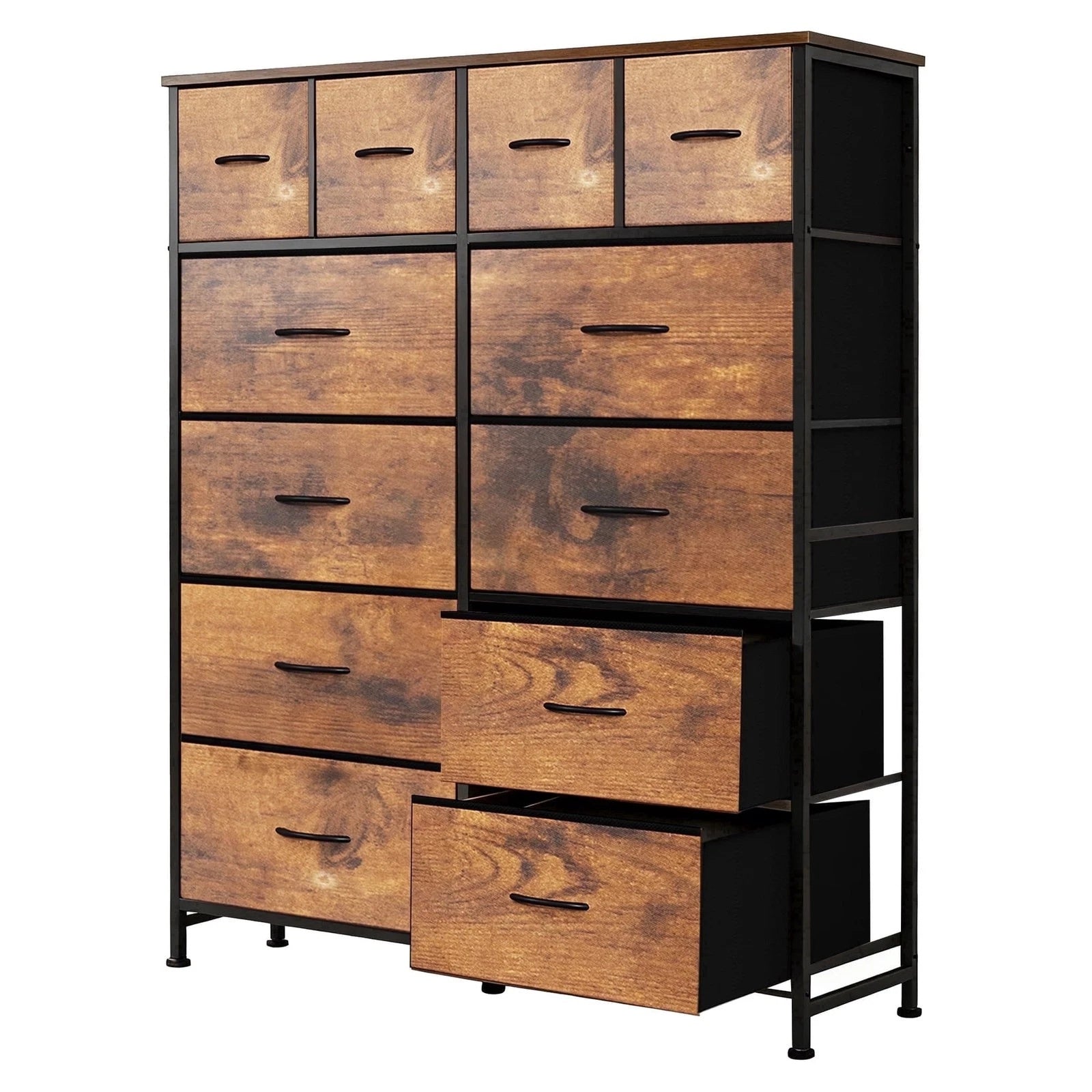 Dresser Storage Organizer with 12 Fabric Drawers Sturdy Metal Frame
