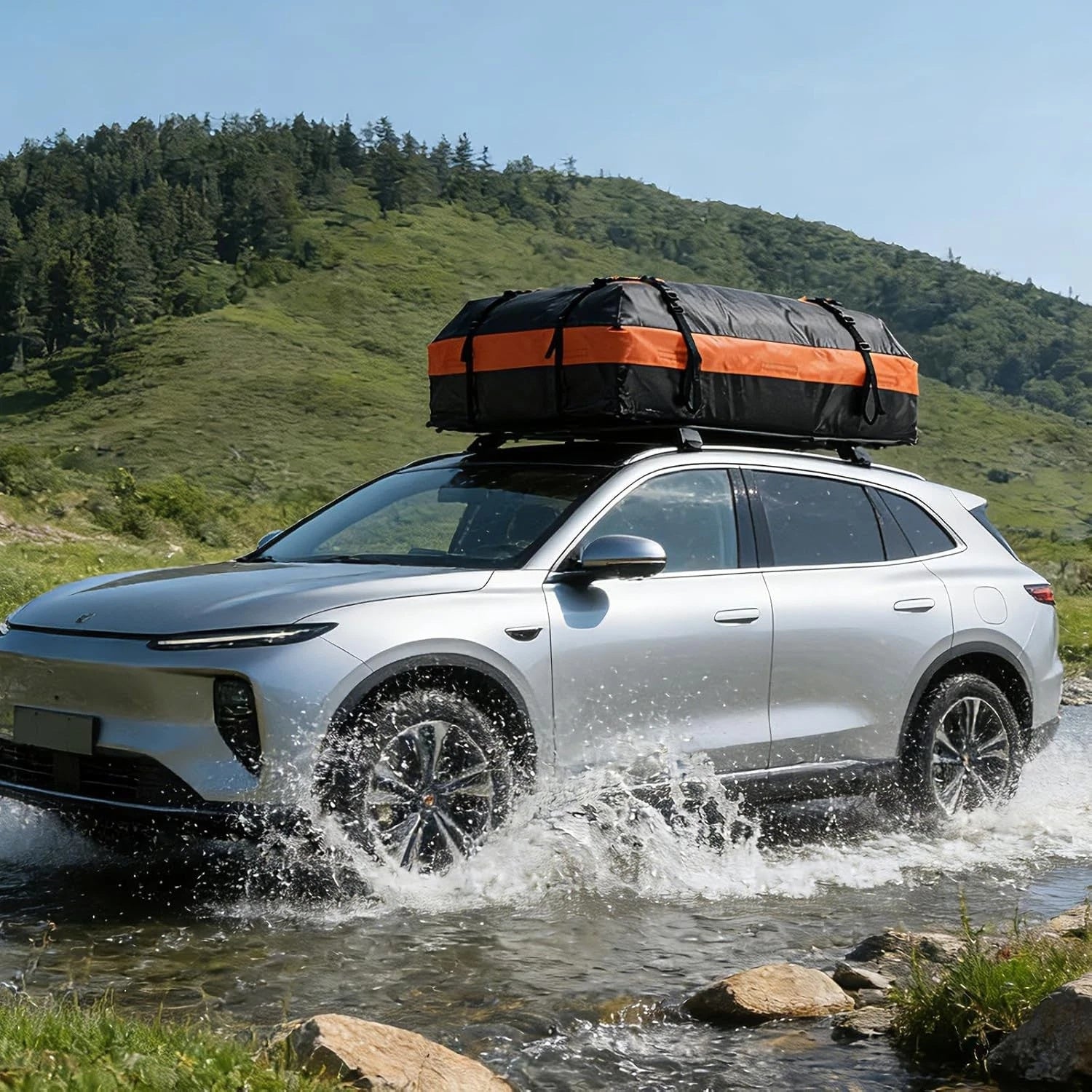 Waterproof Car Roof Bag Rooftop Cargo Carrier with Lock and Storage Bag