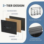 LED TV Stand with 6 Fabric Drawers Power Outlets USB Ports