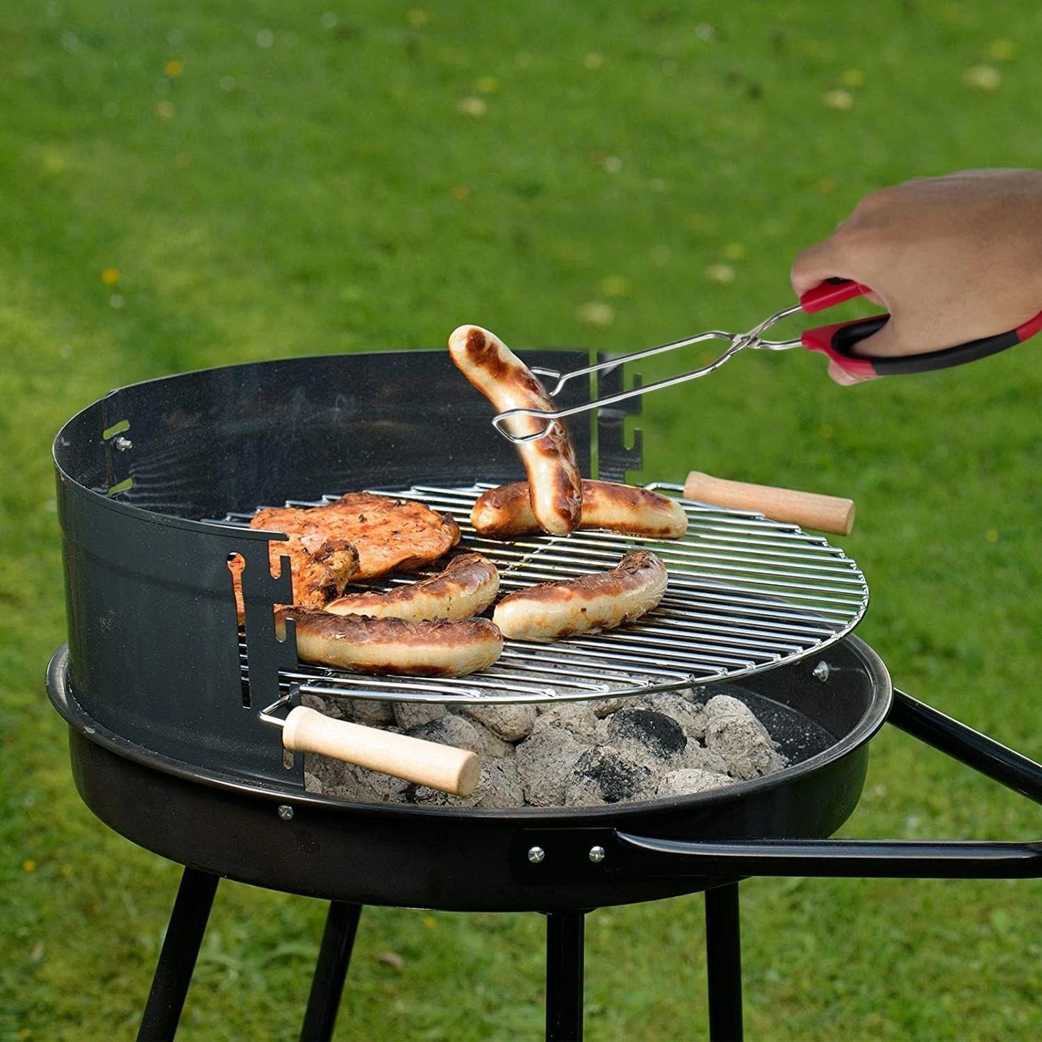 Stainless Steel Scissor Tongs with Comfort Grip Handle for Cooking
