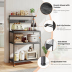 4Tier Microwave Stand Kitchen Baker’s Rack with Power Outlet