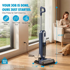 Cordless Wet Dry Vacuum Mop All-in-One Floor Cleaner with Auto Self-Cleaning System