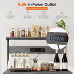 4Tier Microwave Stand Kitchen Baker’s Rack with Power Outlet