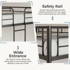 Heavy Duty Twin Over Twin Metal Bunk Bed Frame with Ladder