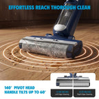 Cordless Wet Dry Vacuum Mop All-in-One Floor Cleaner with Auto Self-Cleaning System