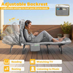 Foldable Camping Cot for Adults with Cushion Pillow