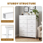 Dresser Storage Organizer with 12 Fabric Drawers Sturdy Metal Frame